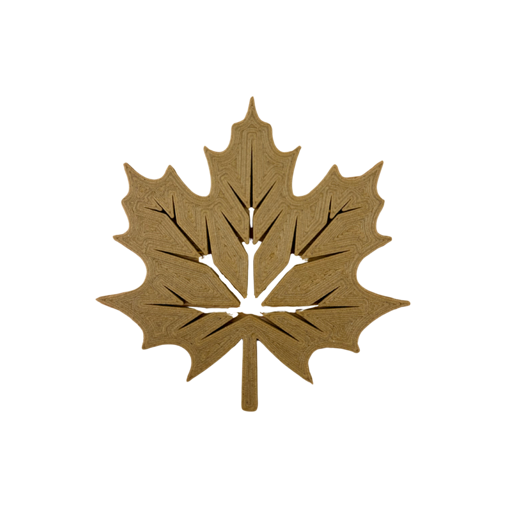 Blätterzauber-Dekoration aus Holzfaser, 3D-gedruckt und detailreich gefertigt