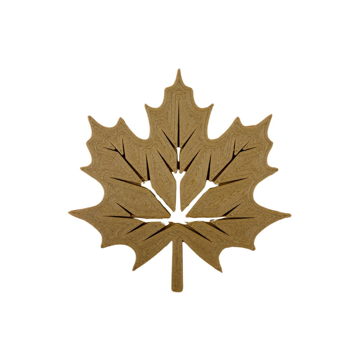 Blätterzauber-Dekoration aus Holzfaser, 3D-gedruckt und detailreich gefertigt