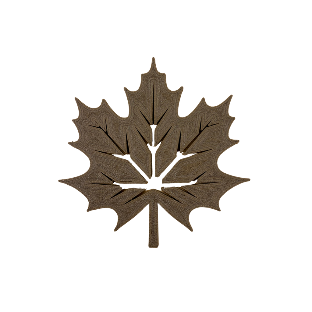 Blätterzauber-Dekoration aus Holzfaser, 3D-gedruckt und detailreich gefertigt