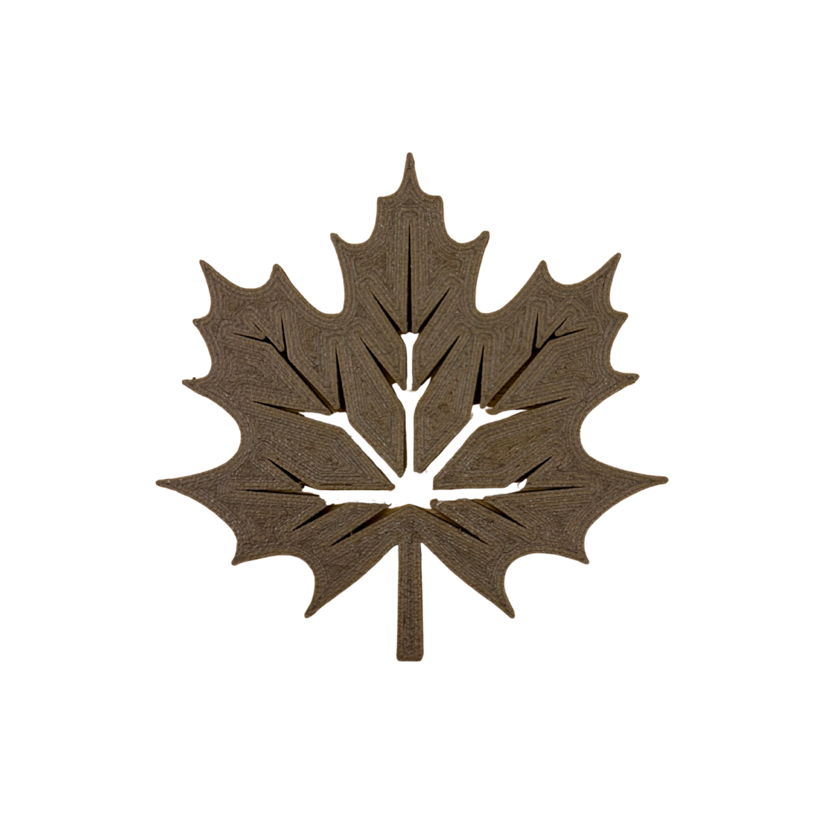 Blätterzauber-Dekoration aus Holzfaser, 3D-gedruckt und detailreich gefertigt