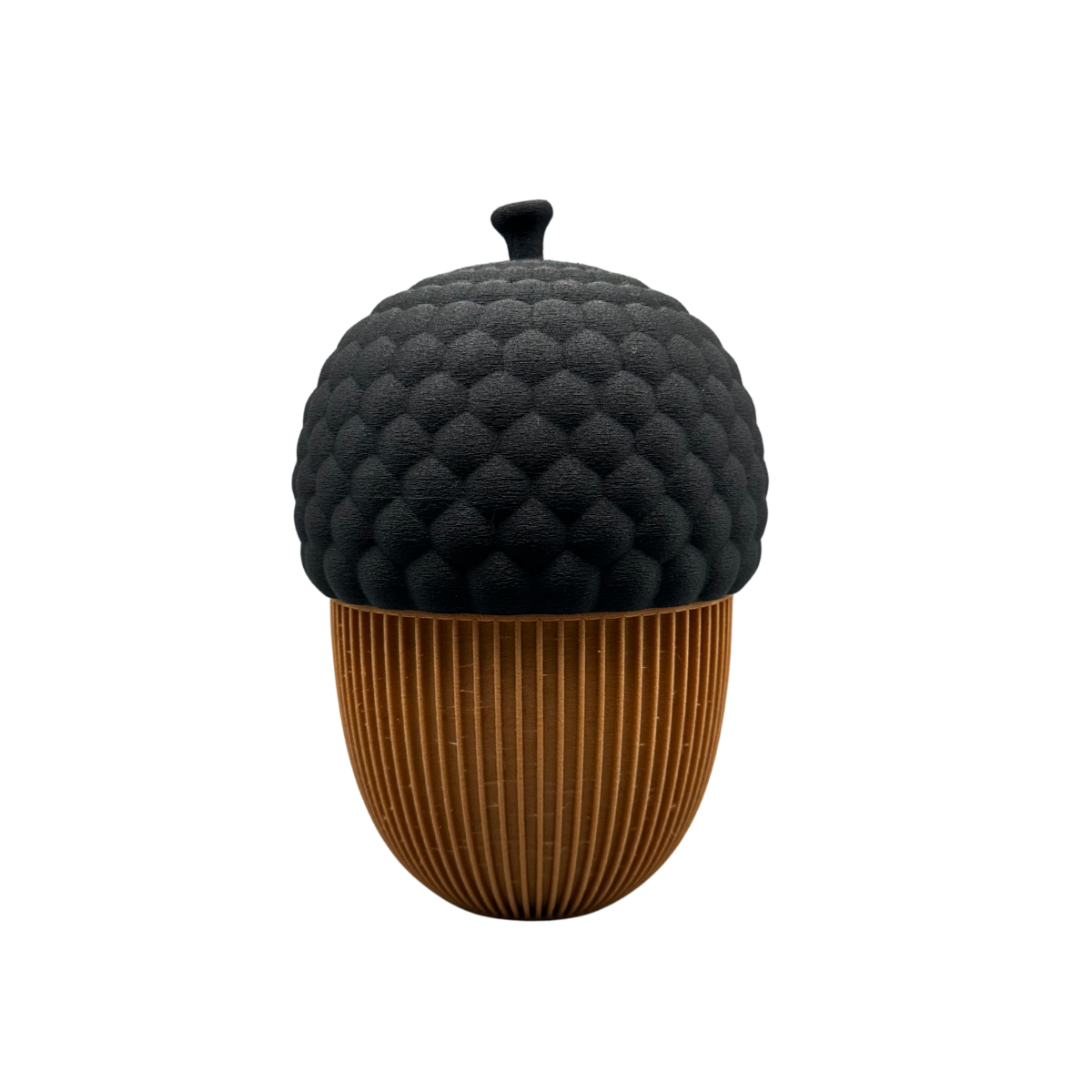 Glückseichel aus Holzfaser, 3D-gedruckte Herbstdekoration von deeKORE.