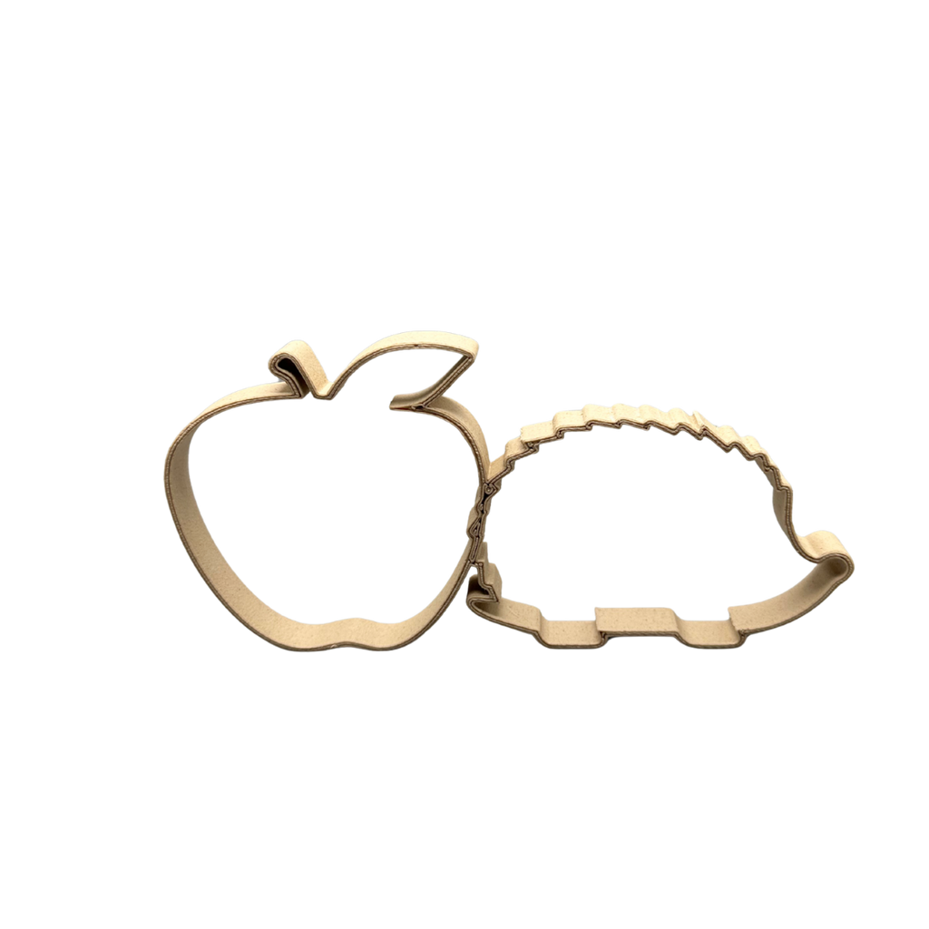 Apfel-Igel aus Holzfaser, nachhaltige 3D-gedruckte Dekofigur von deeKORE.