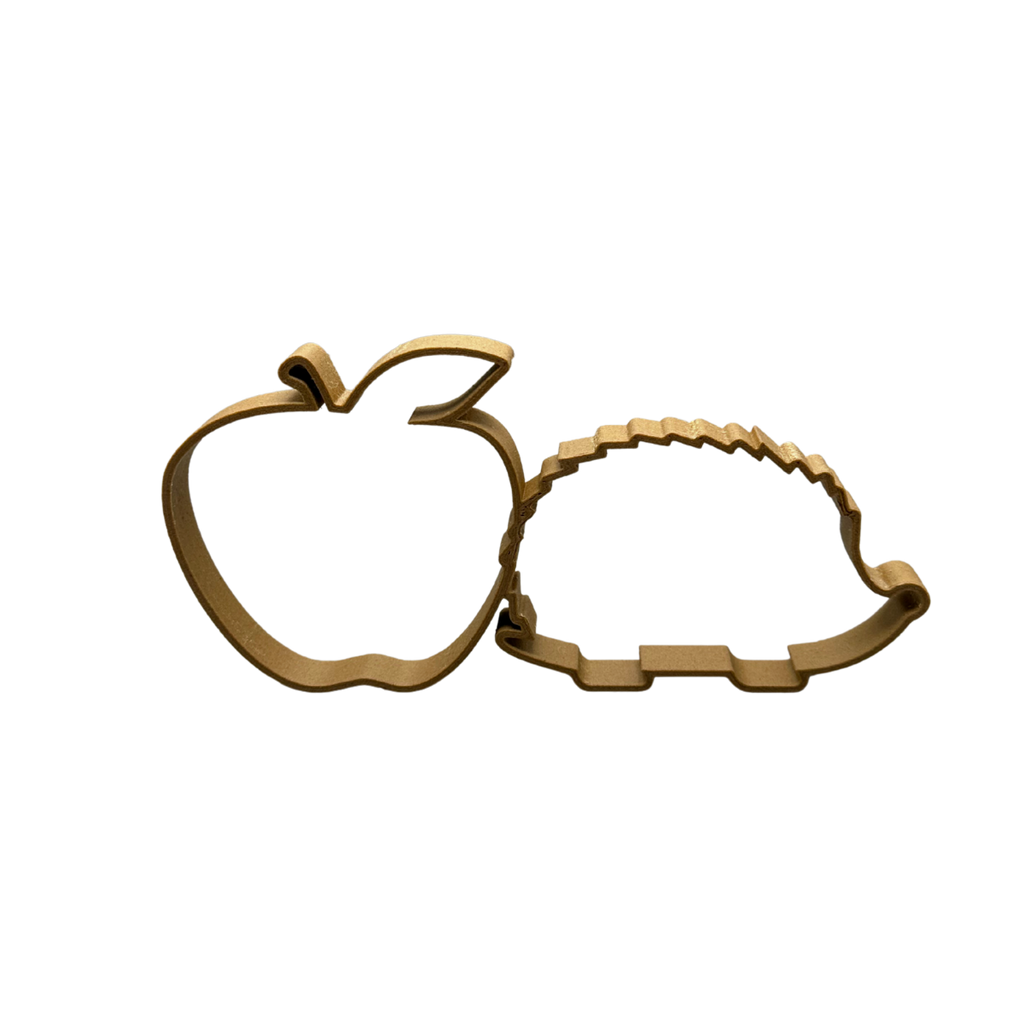 Apfel-Igel aus Holzfaser, nachhaltige 3D-gedruckte Dekofigur von deeKORE.