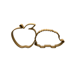 Apfel-Igel aus Holzfaser, nachhaltige 3D-gedruckte Dekofigur von deeKORE.