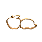 Apfel-Igel aus Holzfaser, nachhaltige 3D-gedruckte Dekofigur von deeKORE.