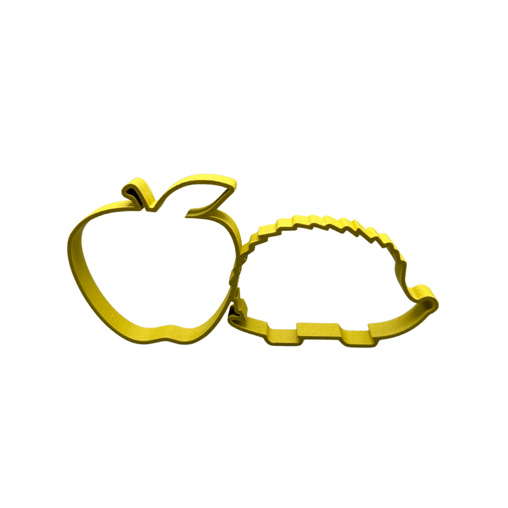 Apfel-Igel aus Holzfaser, nachhaltige 3D-gedruckte Dekofigur von deeKORE.