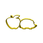 Apfel-Igel aus Holzfaser, nachhaltige 3D-gedruckte Dekofigur von deeKORE.