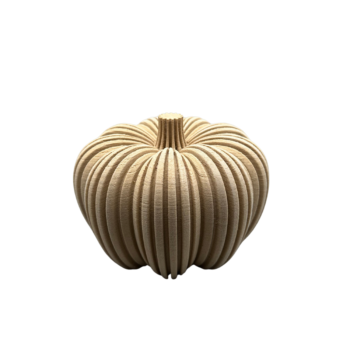 3D-gedruckter Kürbis aus Holzfaser, nachhaltige Herbstdeko von deeKORE.