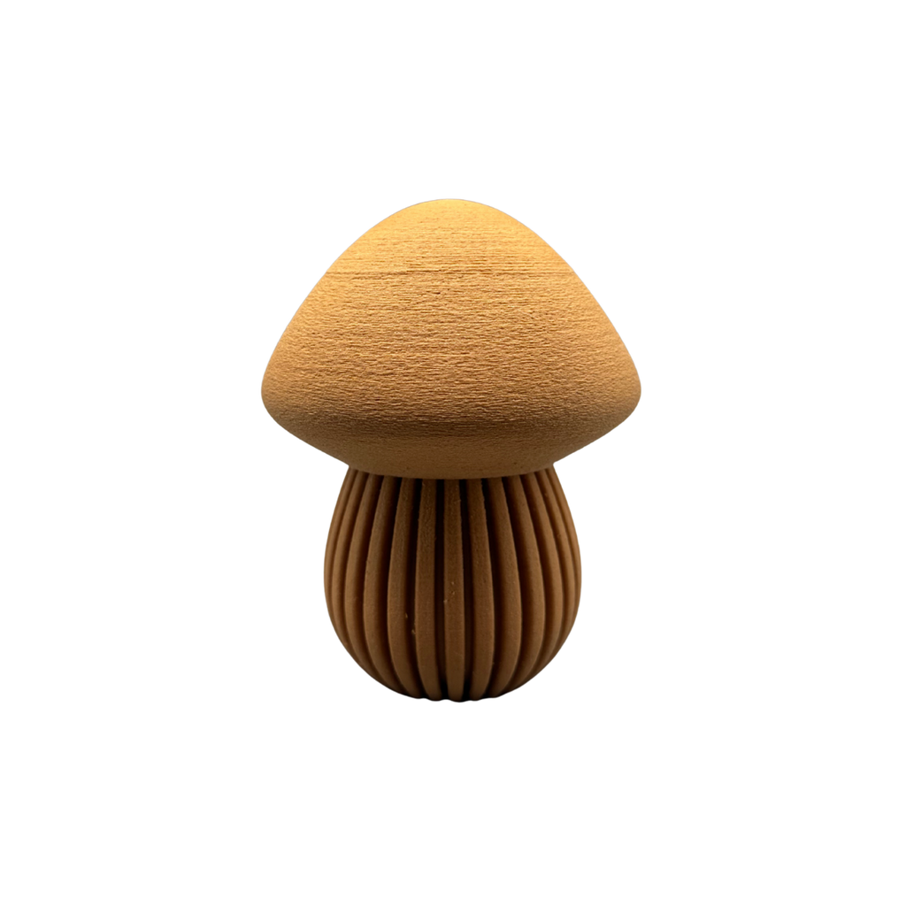 Waldwunder-Pilze aus Holzfaser, handwerklich gefertigte 3D-Druck Deko.