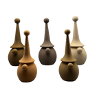 Gnom-Familie aus Holzfaser, 3D-gedruckte Herbstdekoration von deeKORE.
