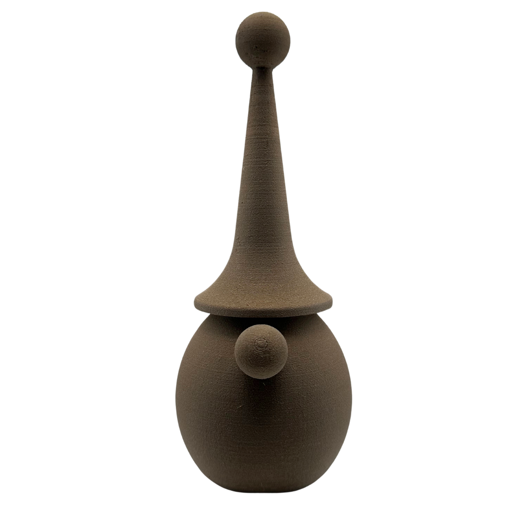 Gnom-Familie aus Holzfaser, 3D-gedruckte Herbstdekoration von deeKORE.