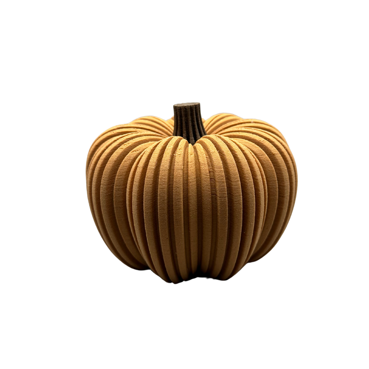 3D-gedruckter Kürbis aus Holzfaser, nachhaltige Herbstdeko von deeKORE.