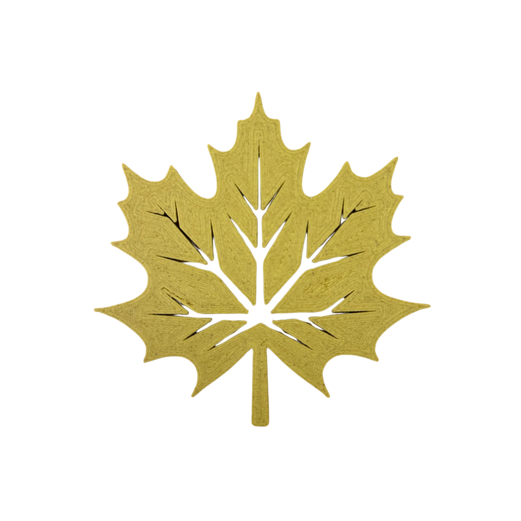 Blätterzauber-Dekoration aus Holzfaser, 3D-gedruckt und detailreich gefertigt