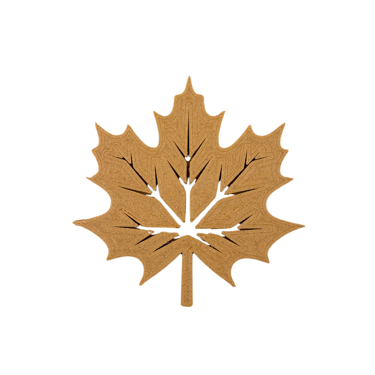 Blätterzauber-Dekoration aus Holzfaser, 3D-gedruckt und detailreich gefertigt