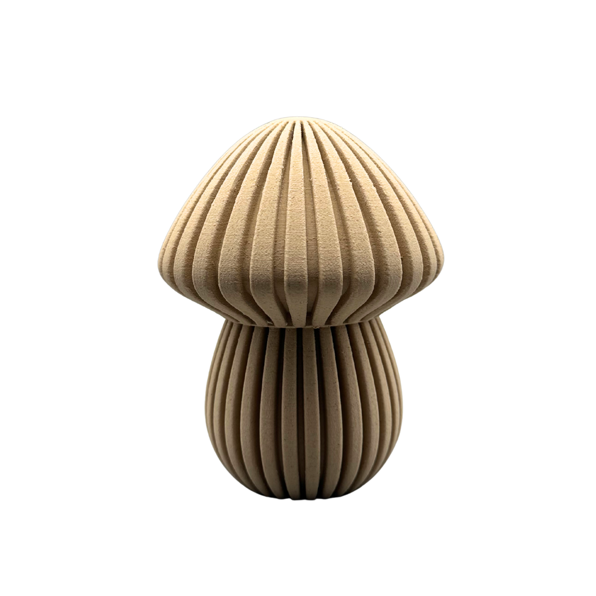 Waldwunder-Pilze aus Holzfaser, handwerklich gefertigte 3D-Druck Deko.